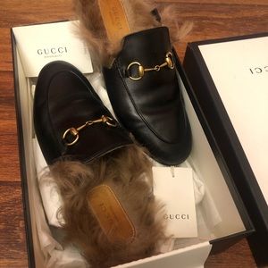 Gucci Princetown Leather Slippers